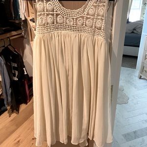 Free People Babydoll Dress with Crochet detail